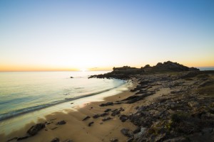 Castros de Baroña anoitecer
