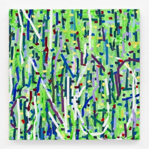 (JUANA DE AIZPURU) Heimo Zobering. Sin Titulo. 100 x 100acrílico sobre lienzo, 2018
