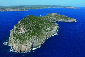 Rocky islet of Tagomago. Ibiza, Spain. Islote de Tagomago. Ibiza, Spain.